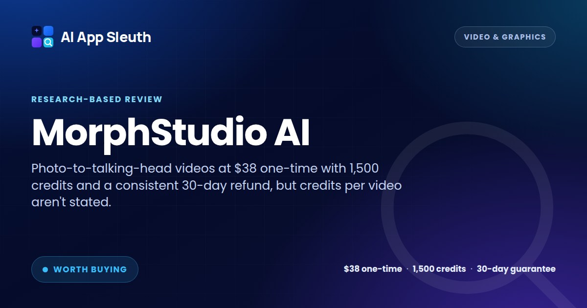 MorphStudio AI review card: Worth Buying