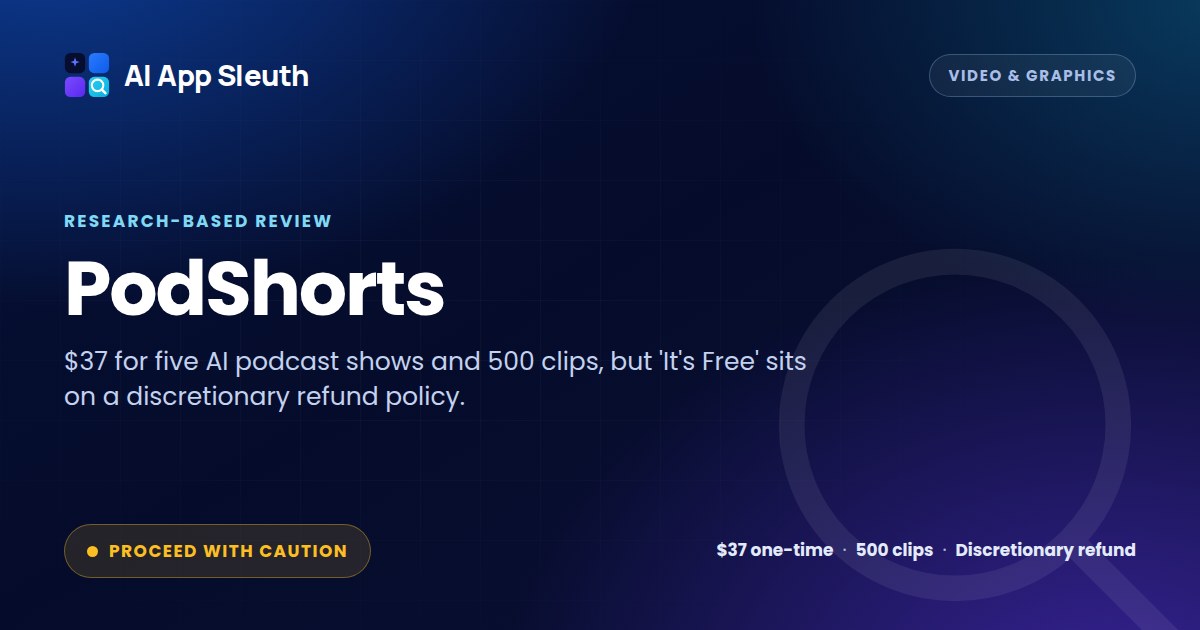 PodShorts review card: Proceed With Caution